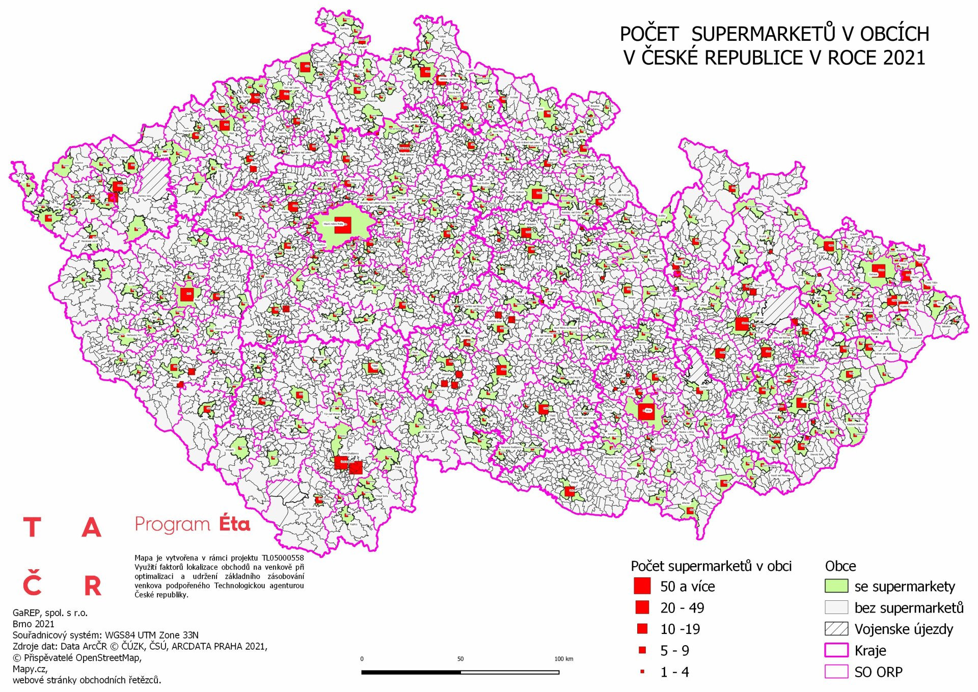 Počet supermarketů